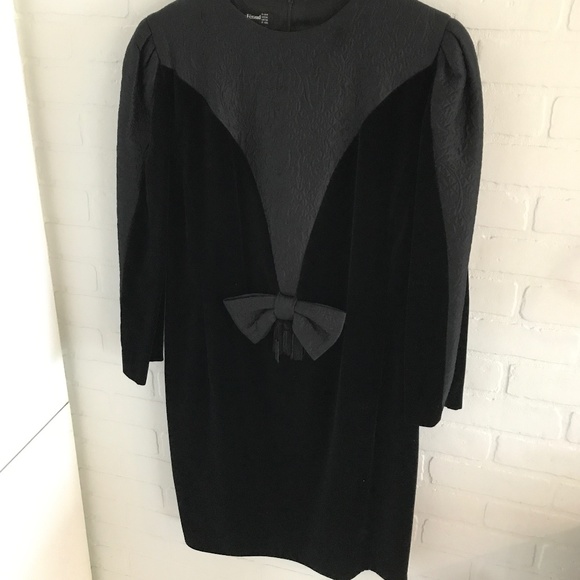 Louis Feraud Black and Gray Dress - Picture 2 of 8